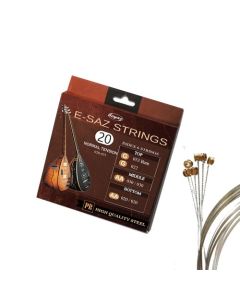 Beyaz Elektro Baglama Saiten 0,20 mm – Ball End, Normal Tension