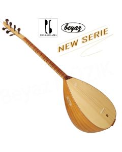 Pro Baglama Saz Kurzhals 39K Akustik oder Auswahl mit EQ Preamp Beyaz
