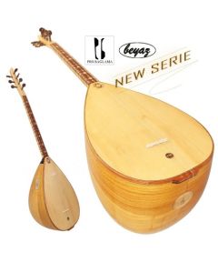 Pro Baglama Saz Kurzhals 40K Akustik oder Auswahl mit EQ Preamp Beyaz