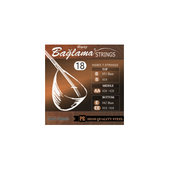 Beyaz Baglama Saiten 0,18 mm – Normal Tension