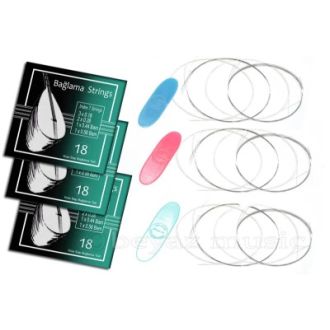 Beyaz Baglama Saiten 0,18 mm – Kurzhals, 3er Pack