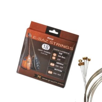 Beyaz Elektro Baglama Saiten 0,18 mm – Ball End, Light Tension