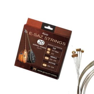 Beyaz Elektro Baglama Saiten 0,20 mm – Ball End, Normal Tension