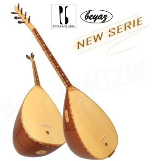 2700 Pro Baglama Saz Kurzhals 41K Akustik oder Auswahl mit EQ Preamp Beyaz