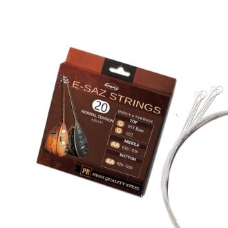 Beyaz Elektro Baglama Saiten 0,20 mm – Loop End, Normal Tension