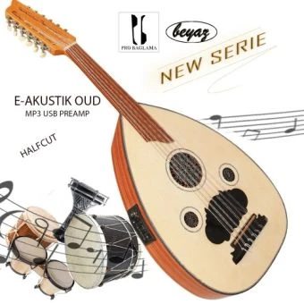Halfcut Oud Ud E Acoustic Ud With Artec Pickup with Mp3 EQ JOYO usb Preamp