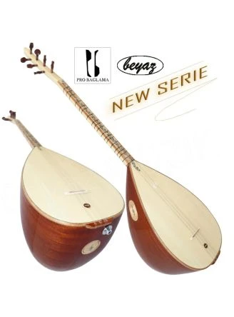 2731 Pro E Akustik Baglama Saz Kurzhals 39K oder Auswahl mit EQ Preamp Beyaz